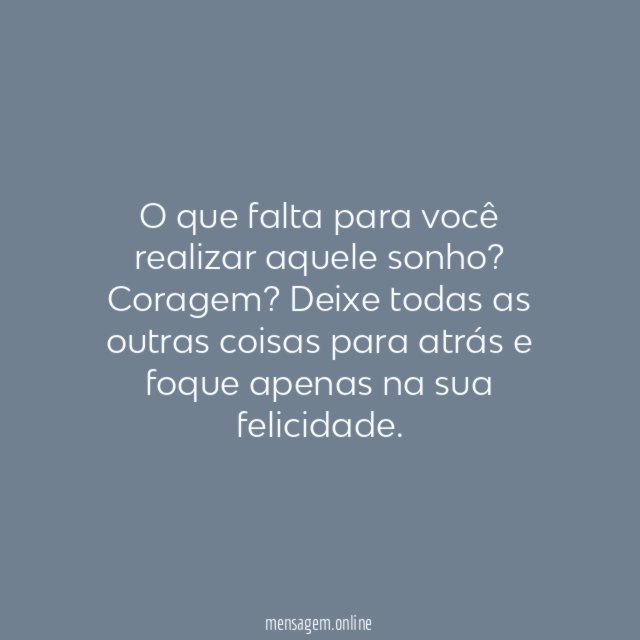 Falta o quê?