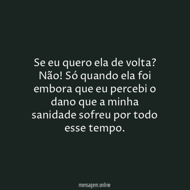 Quero é distância