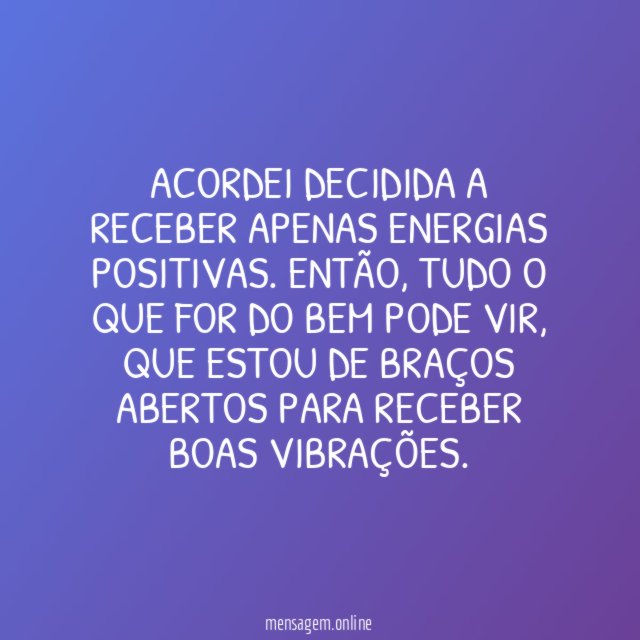 Hoje só quero o bem