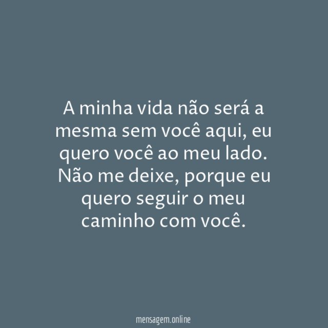 Não me deixe