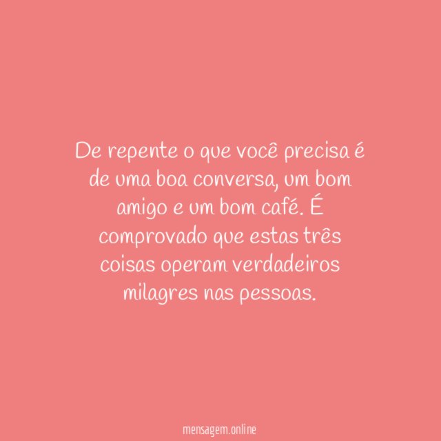 Uma boa conversa