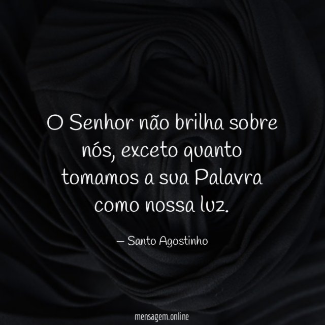 O Senhor não brilha sobre nós
