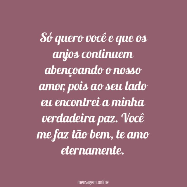 Quero ficar sempre contigo