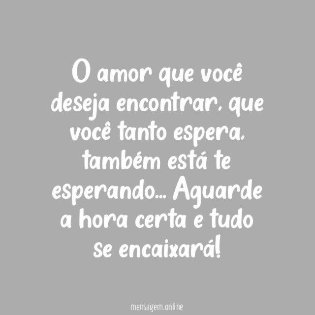 Aguarde a hora certa