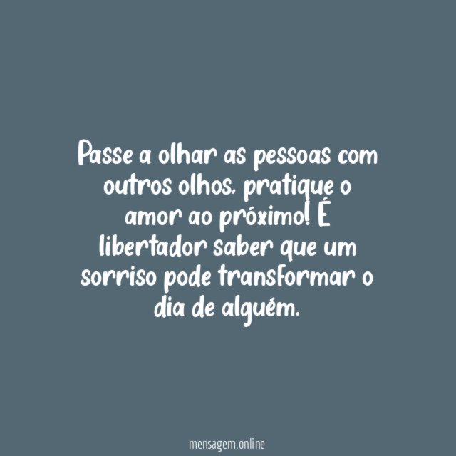 Um sorriso faz a diferença