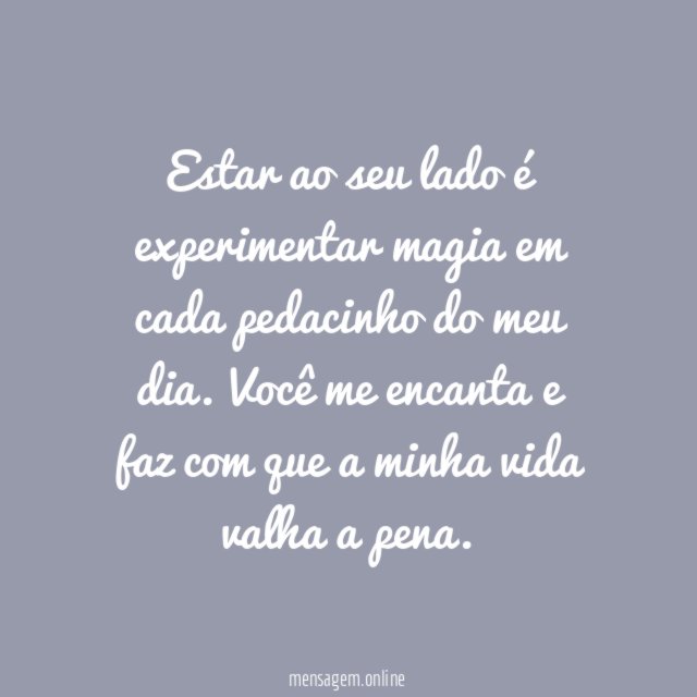Tudo ao seu lado é mágico