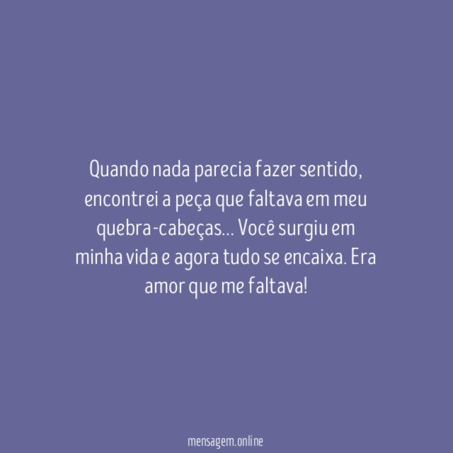 Tudo se encaixa