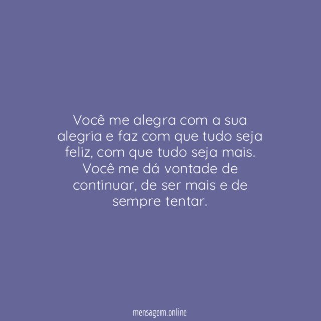 Você me faz feliz
