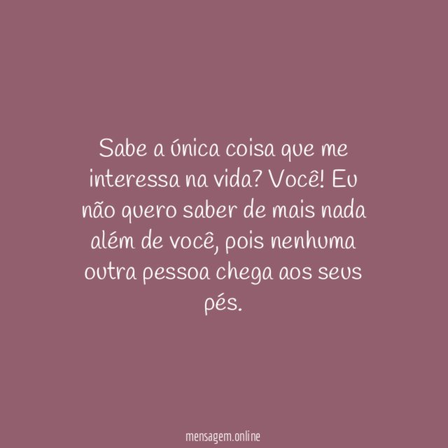 O que me interessa?