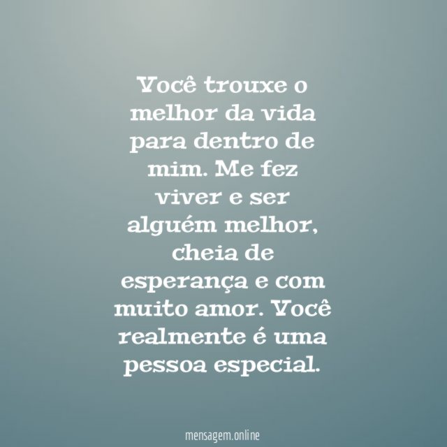 Você é uma pessoa especial