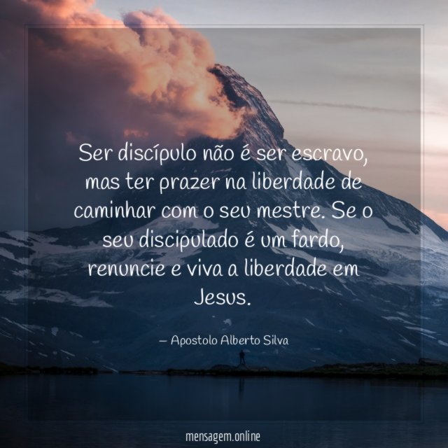 Ser discípulo não é ser escravo