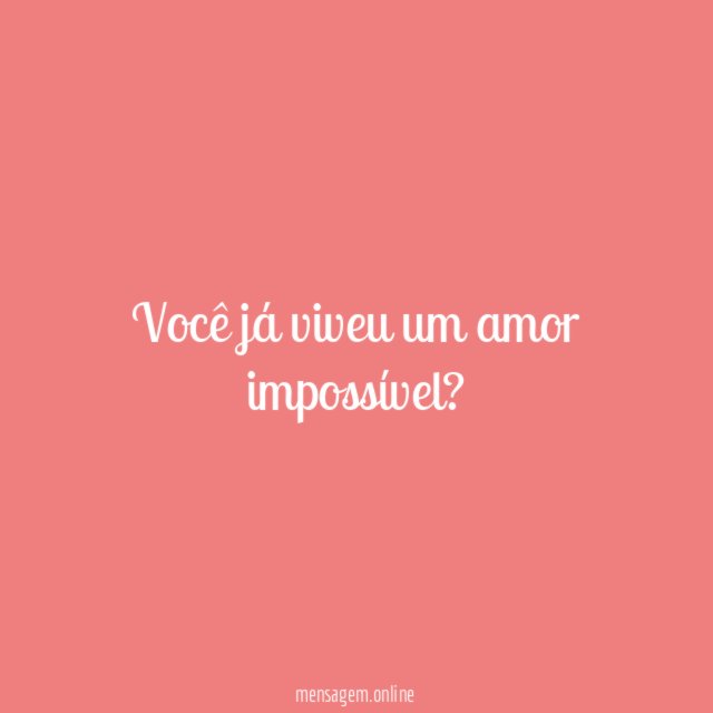 O amor é essencial