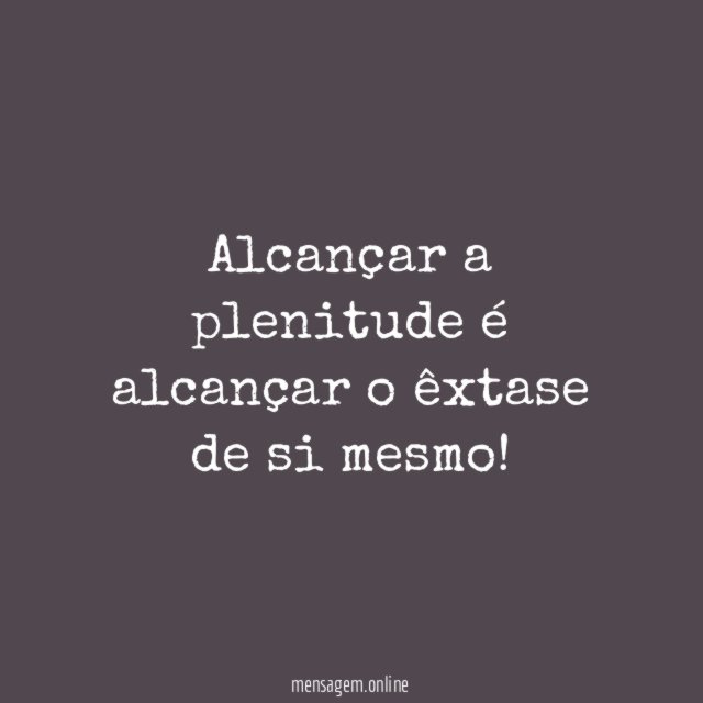 Plenitude e autoconhecimento