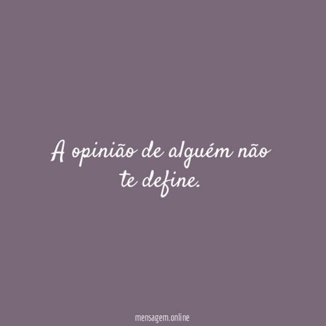 Não seja influenciável