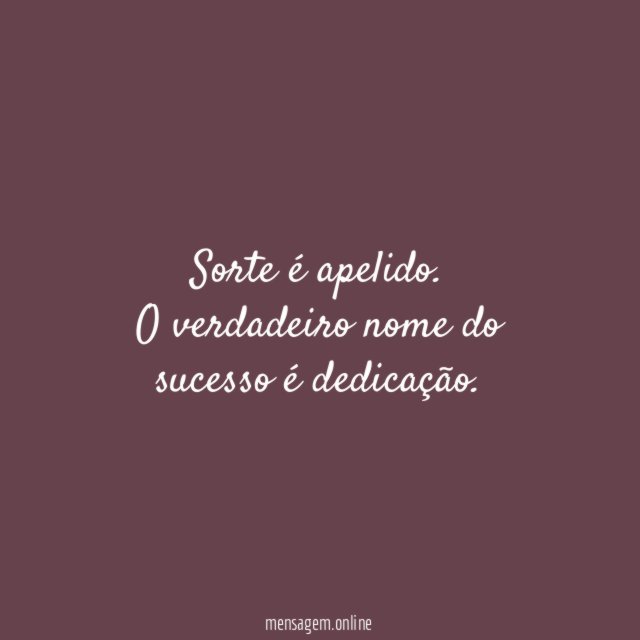 Acredite no sucesso