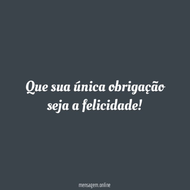 O mais importante