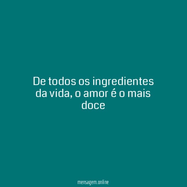 O doce da vida