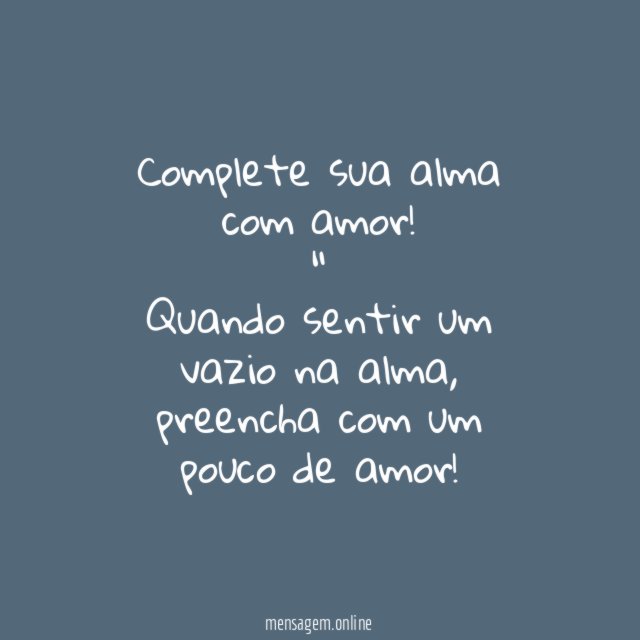Um complementa o outro