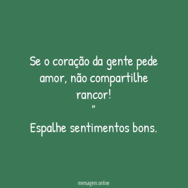 Não tenha medo de falar de amor