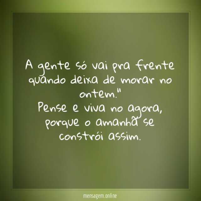 Deixe o passado para trás