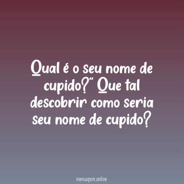 Nome de cupido