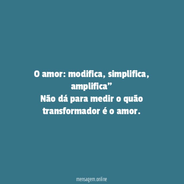 O amor é tudo