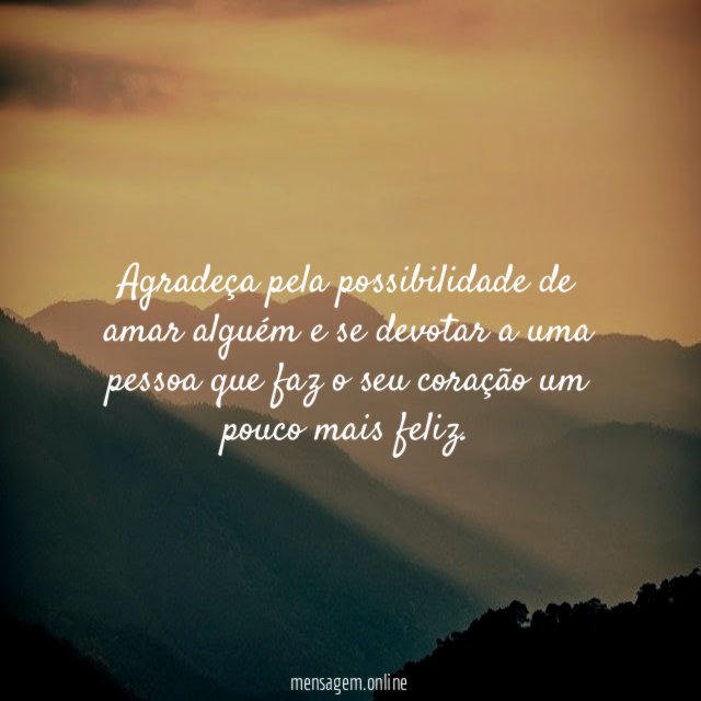 Agradeça por amar