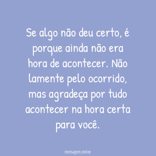 Tudo tem a sua hora