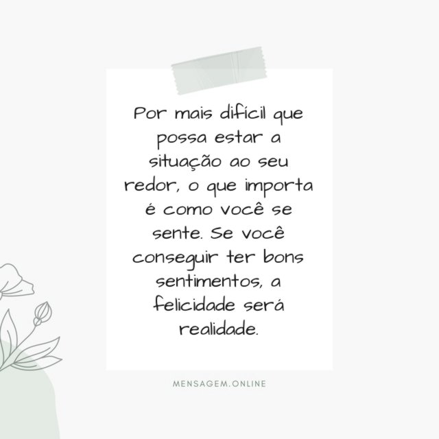 O que importa