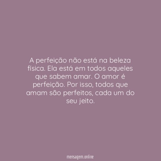 Quem é perfeito
