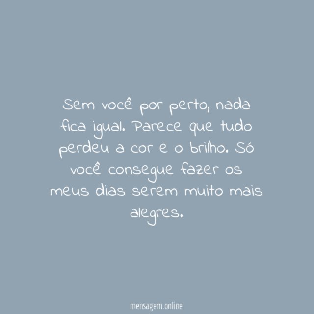 Nada é igual
