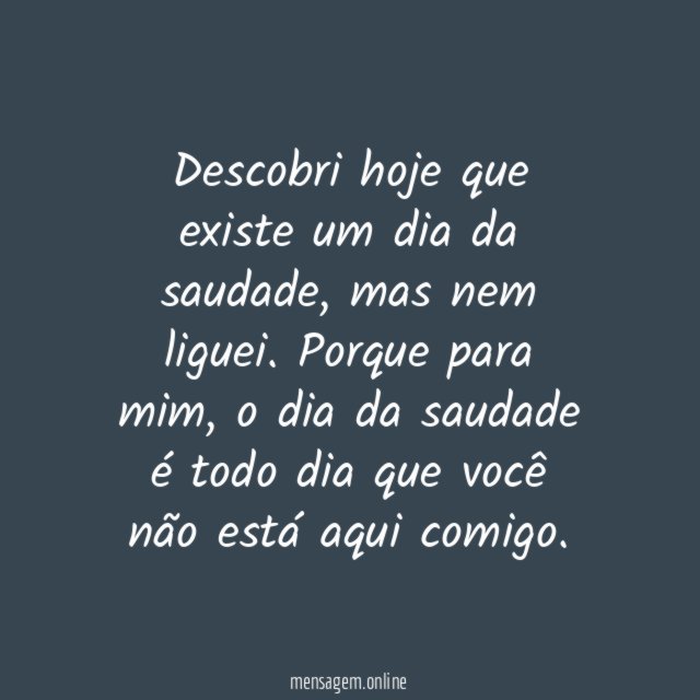 Dia da saudade