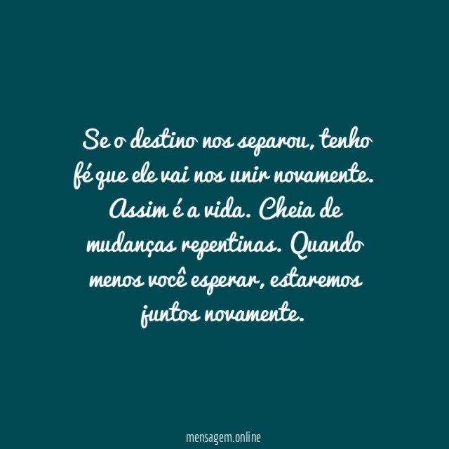 Coisas do destino
