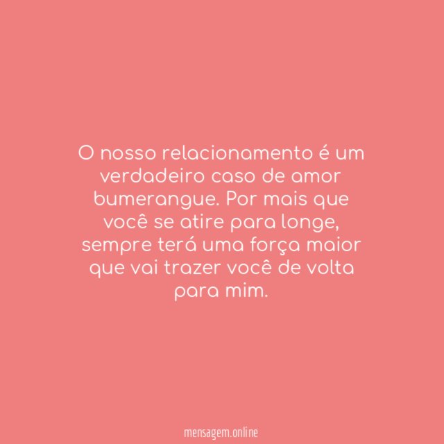 Amor bumerangue