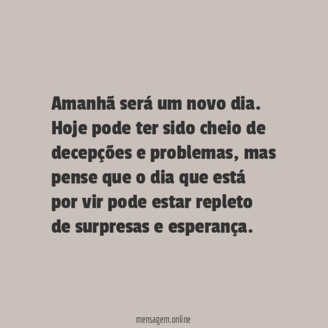 Confie no amanhã