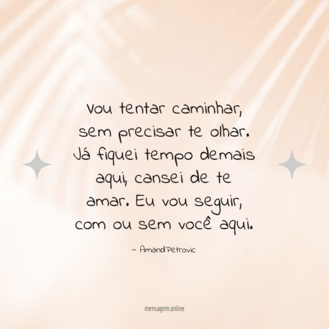Vou tentar caminhar