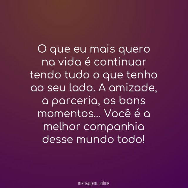 O que eu mais quero
