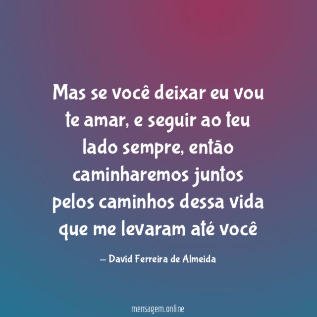 Mas se você deixar eu vou te amar