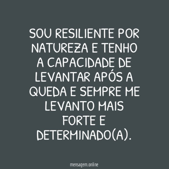 Sei ser resiliente