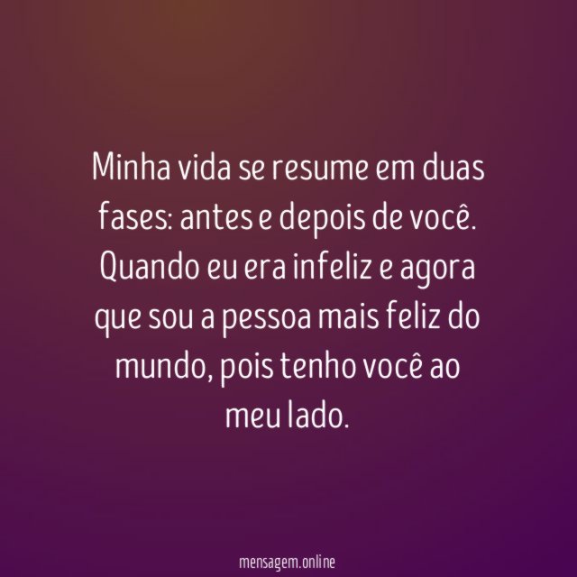 Sou feliz com você