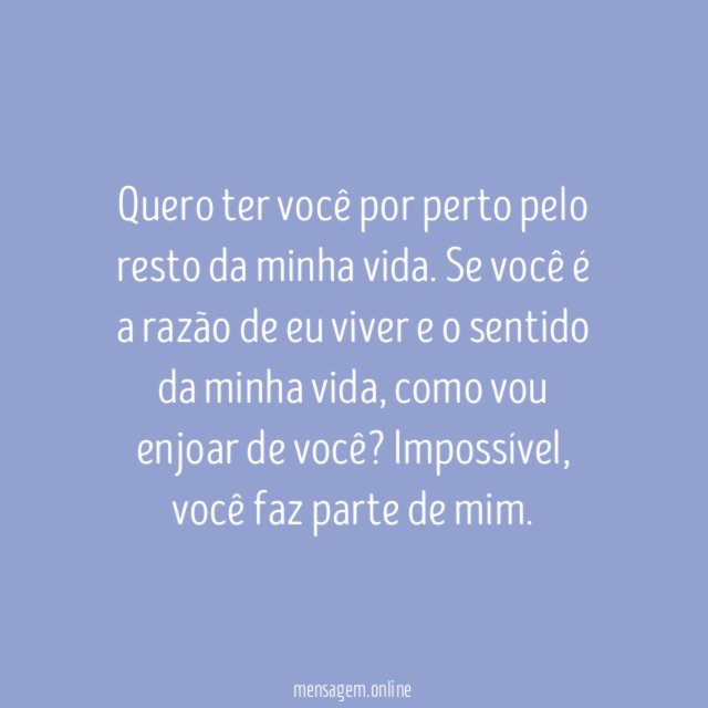 Você faz parte de mim