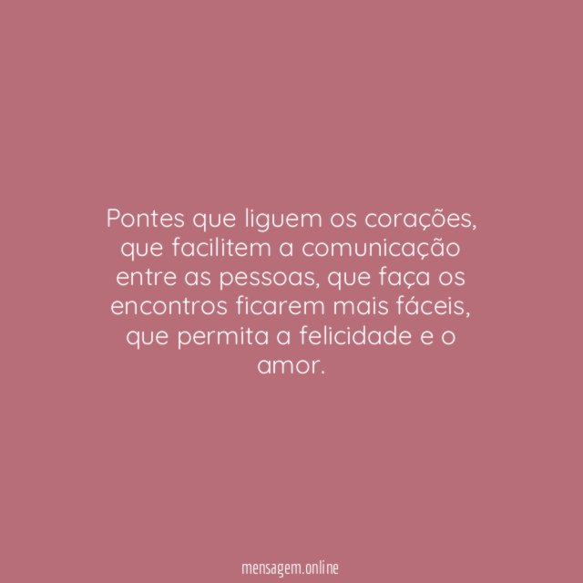 Construa pontes