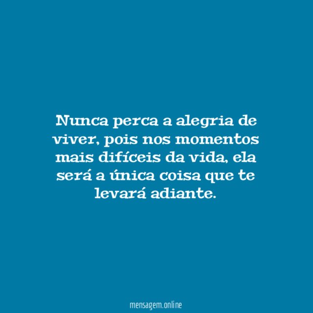 A alegria é o principal