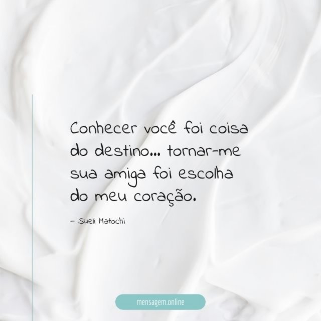 Conhecer você foi coisa do destino