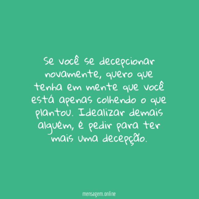 Colher o que plantar