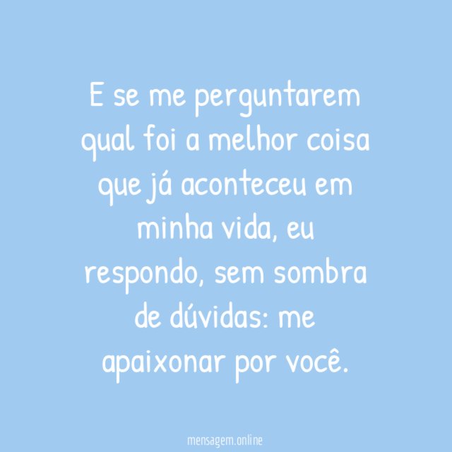 Melhor coisa da minha vida