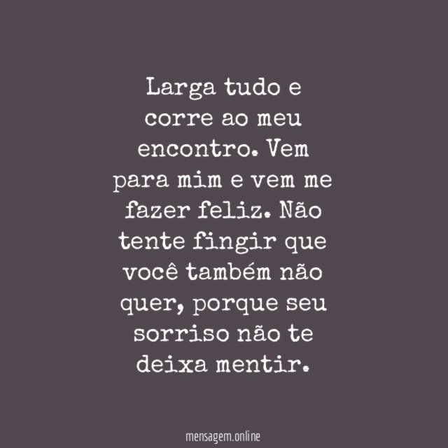 Vem para mim