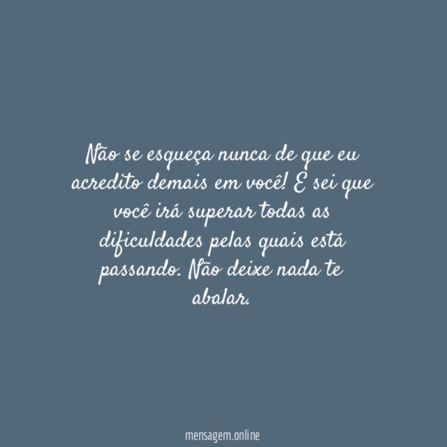Acredito em você