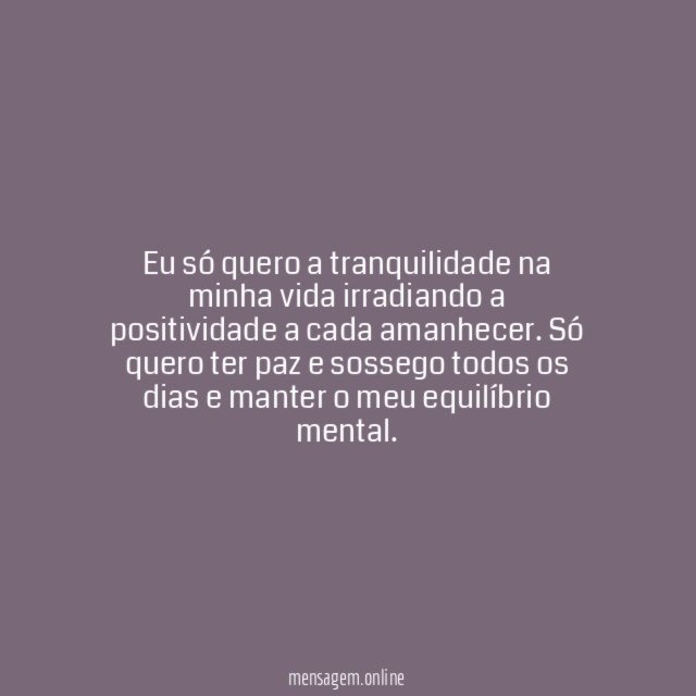 Tranquilidade