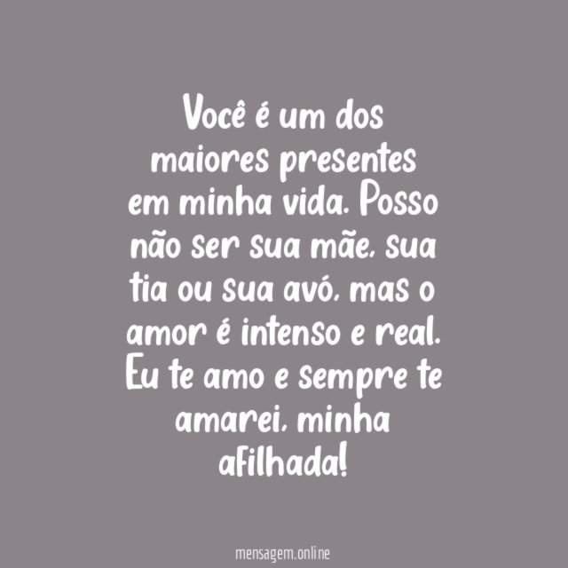 Amor de madrinha, amor eterno